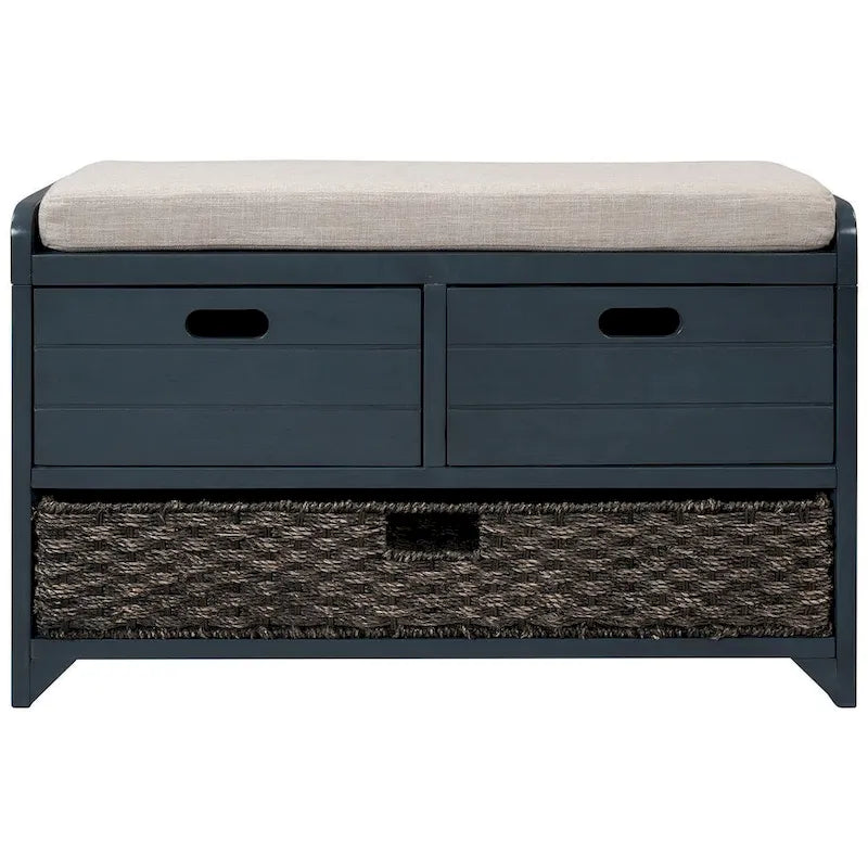 Banc de rangement capitonné polyvalent pour entrée de ferme 32 po