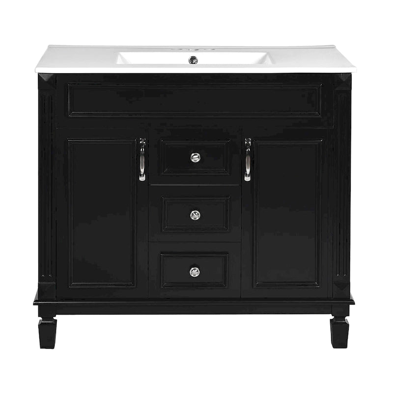 Meuble-lavabo de salle de bain de 36 po avec évier, armoire de rangement de salle de bain moderne