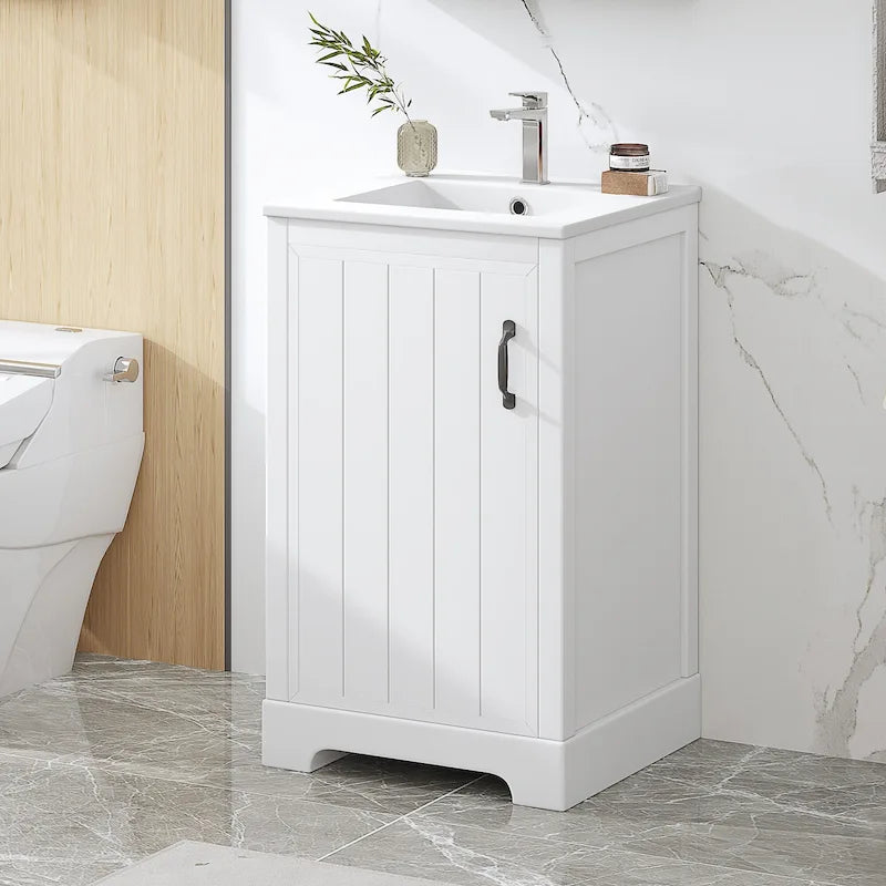 Meuble-lavabo de salle de bain avec vasque en céramique