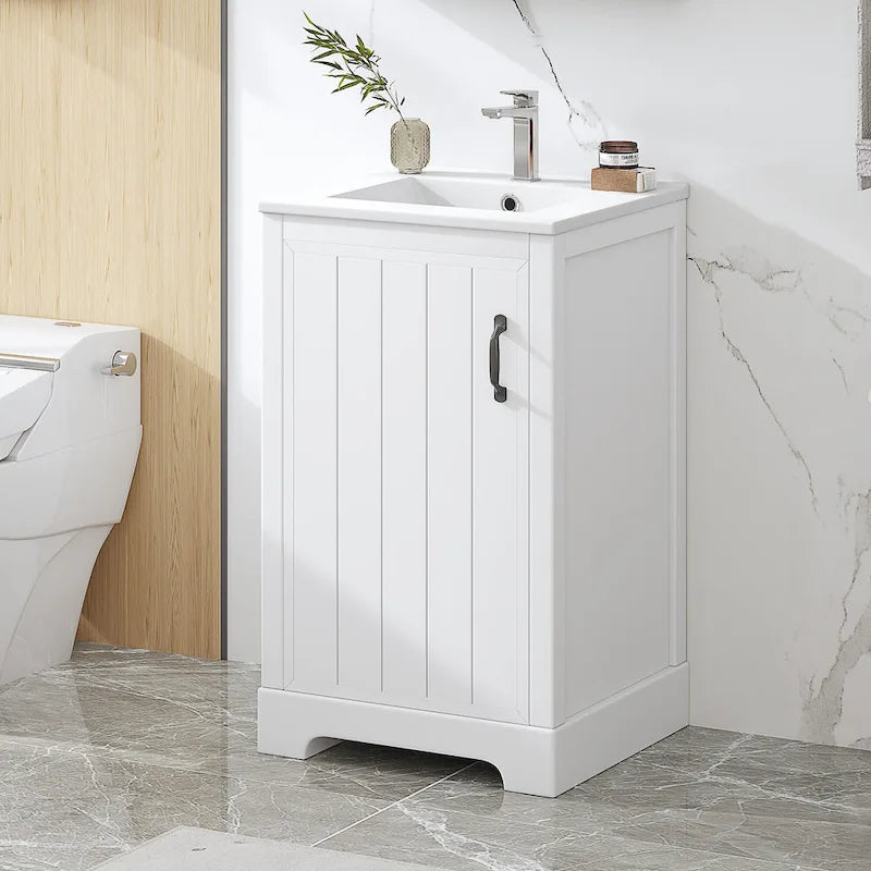 Meuble-lavabo de salle de bain avec vasque en céramique
