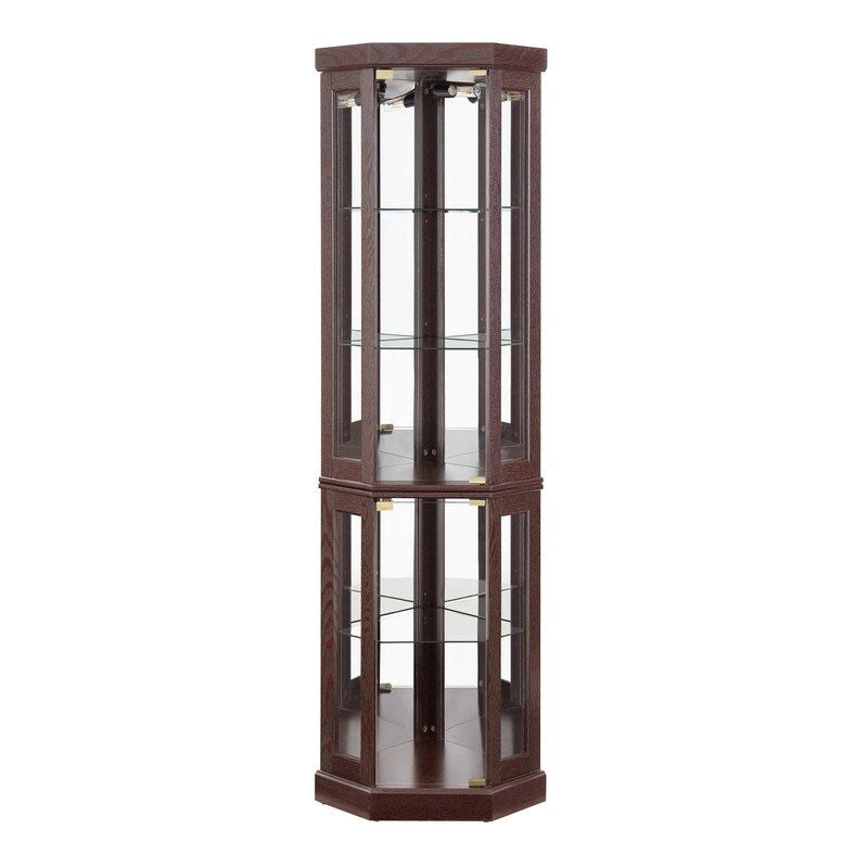 Vitrine d'angle élégante avec éclairage intégré Idéale
