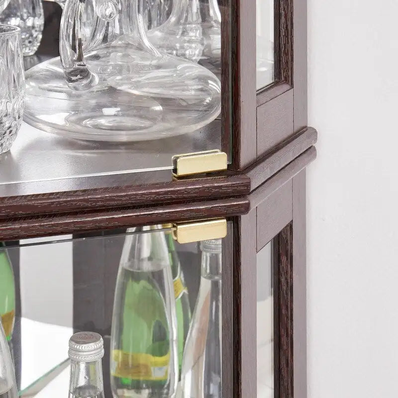 Vitrine d'angle élégante avec éclairage intégré Idéale