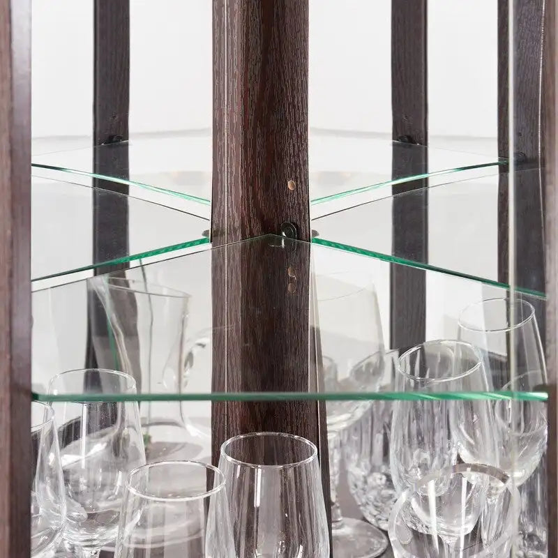 Vitrine d'angle élégante avec éclairage intégré Idéale