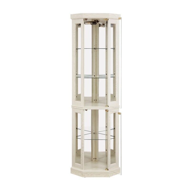 Vitrine d'angle élégante avec éclairage intégré Idéale