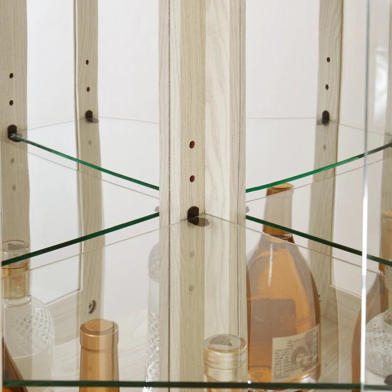 Vitrine d'angle élégante avec éclairage intégré Idéale