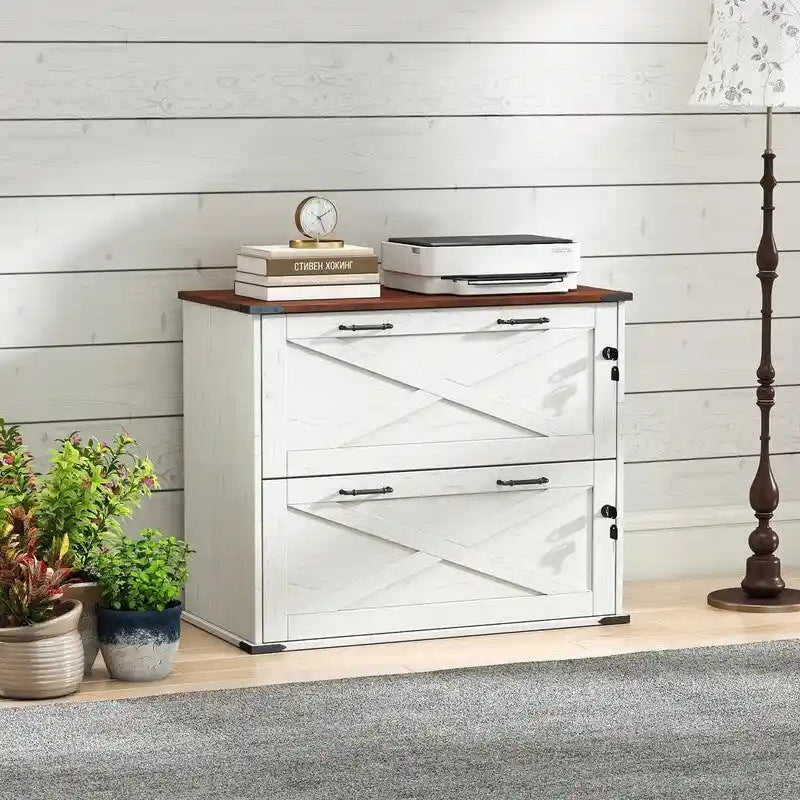 Porte En Bois 2 Tiroirs Avec Serrure 25.79H