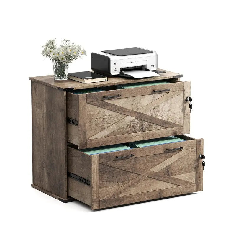 Porte En Bois 2 Tiroirs Avec Serrure 25.79H