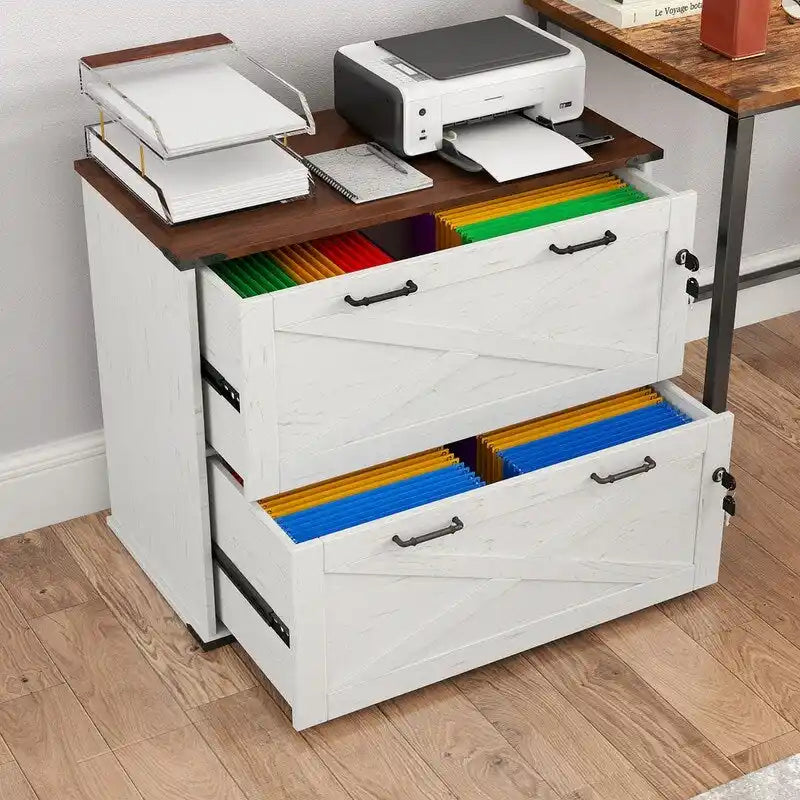 Porte En Bois 2 Tiroirs Avec Serrure 25.79H