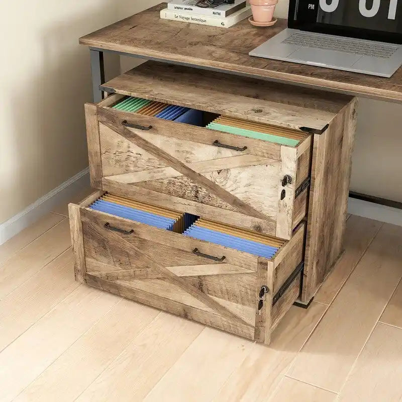 Porte En Bois 2 Tiroirs Avec Serrure 25.79H