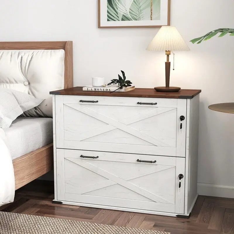 Porte En Bois 2 Tiroirs Avec Serrure 25.79H