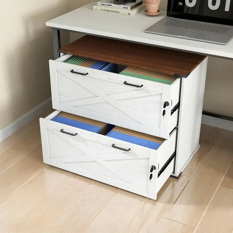 Porte En Bois 2 Tiroirs Avec Serrure 25.79H