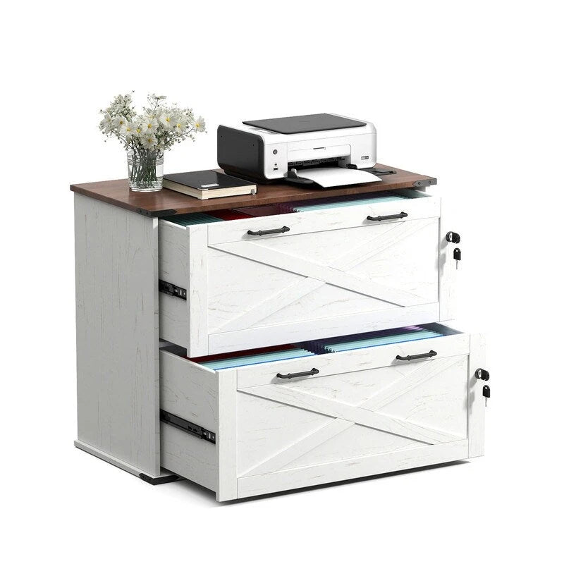 Porte En Bois 2 Tiroirs Avec Serrure 25.79H