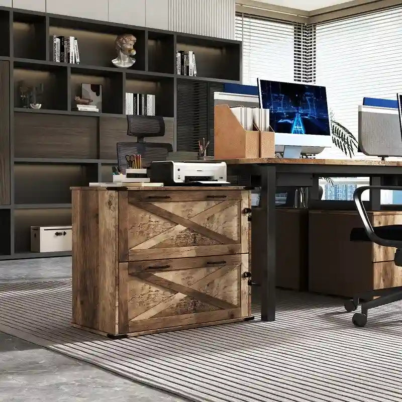 Porte En Bois 2 Tiroirs Avec Serrure 25.79H