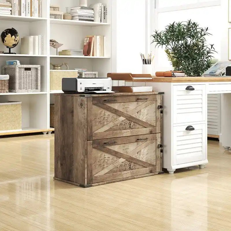 Porte En Bois 2 Tiroirs Avec Serrure 25.79H