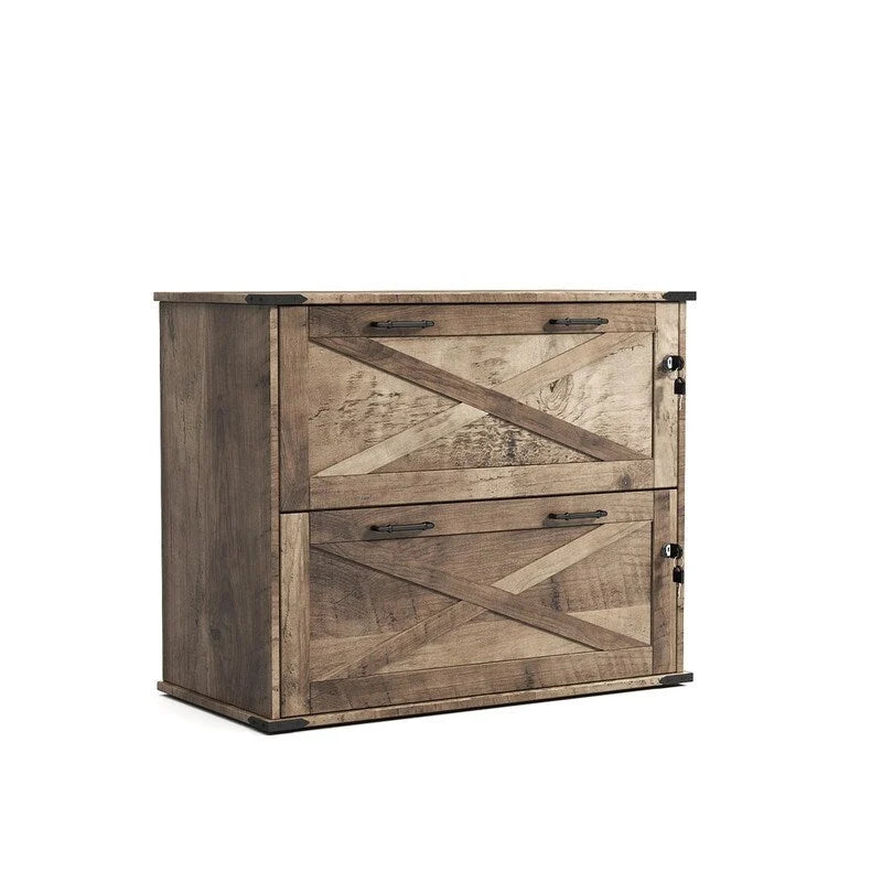 Porte En Bois 2 Tiroirs Avec Serrure 25.79H