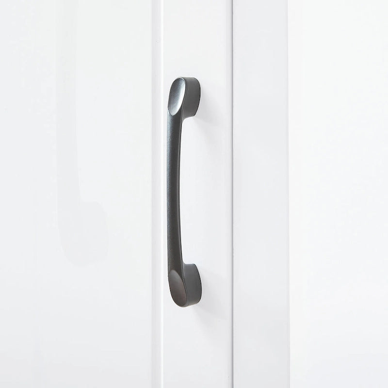 Meuble de salle de bain autoportant polyvalent avec étagères réglables et multiples options de rangement