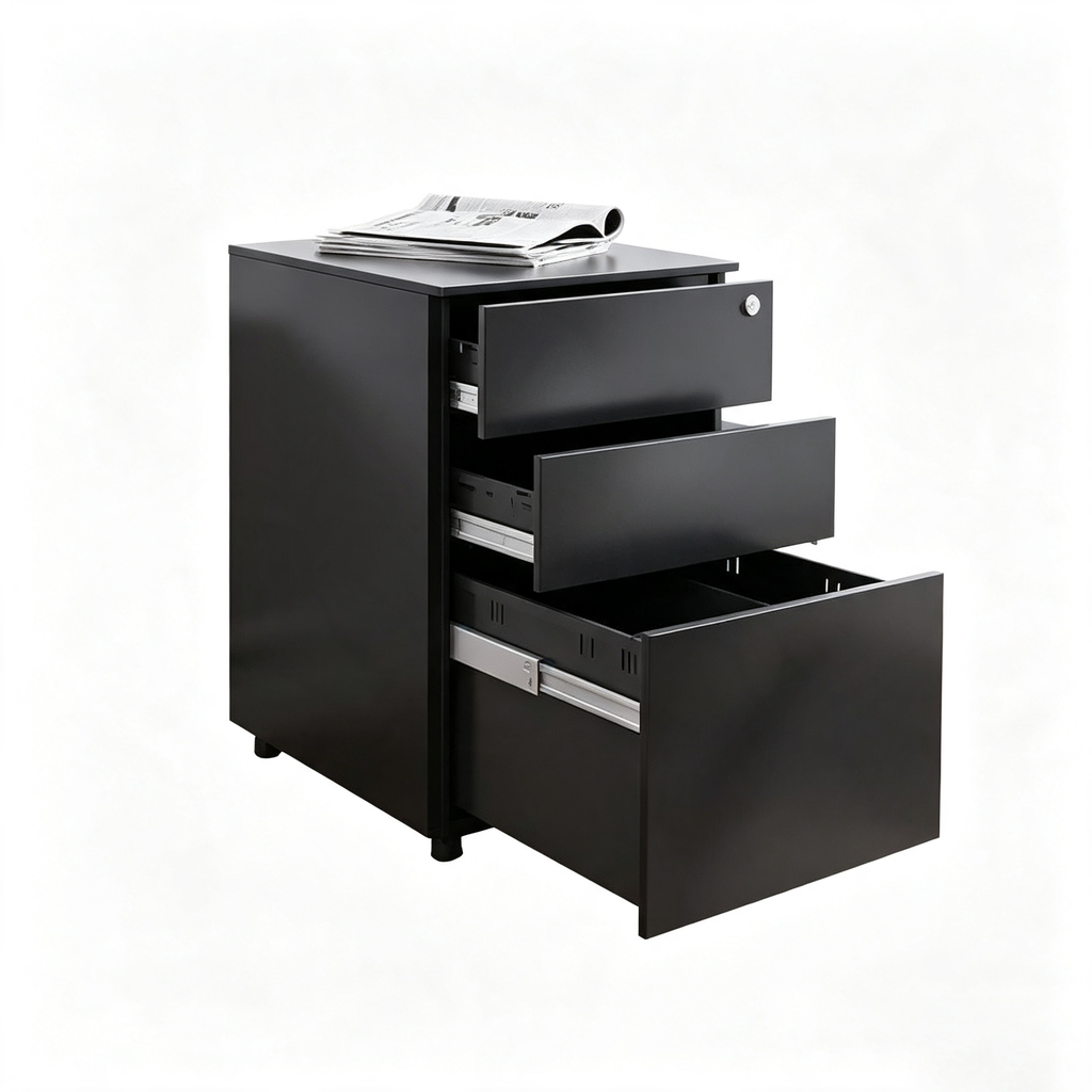 Dessous de bureau à roulettes 3 tiroirs