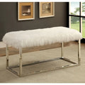 Banc de 100 cm en fausse fourrure
