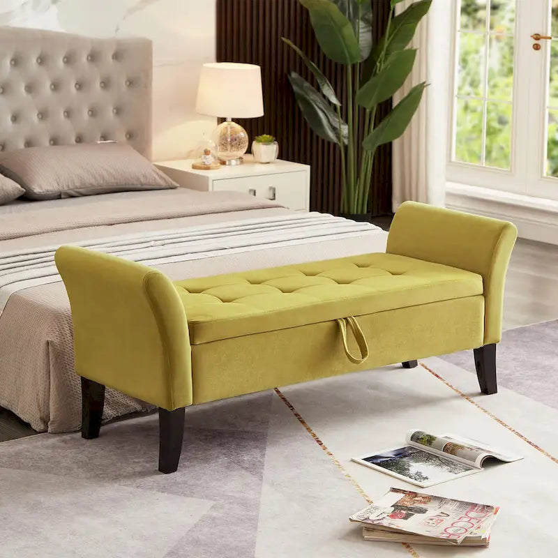 Banc de rangement armé pour entrée de chambre à coucher/salon