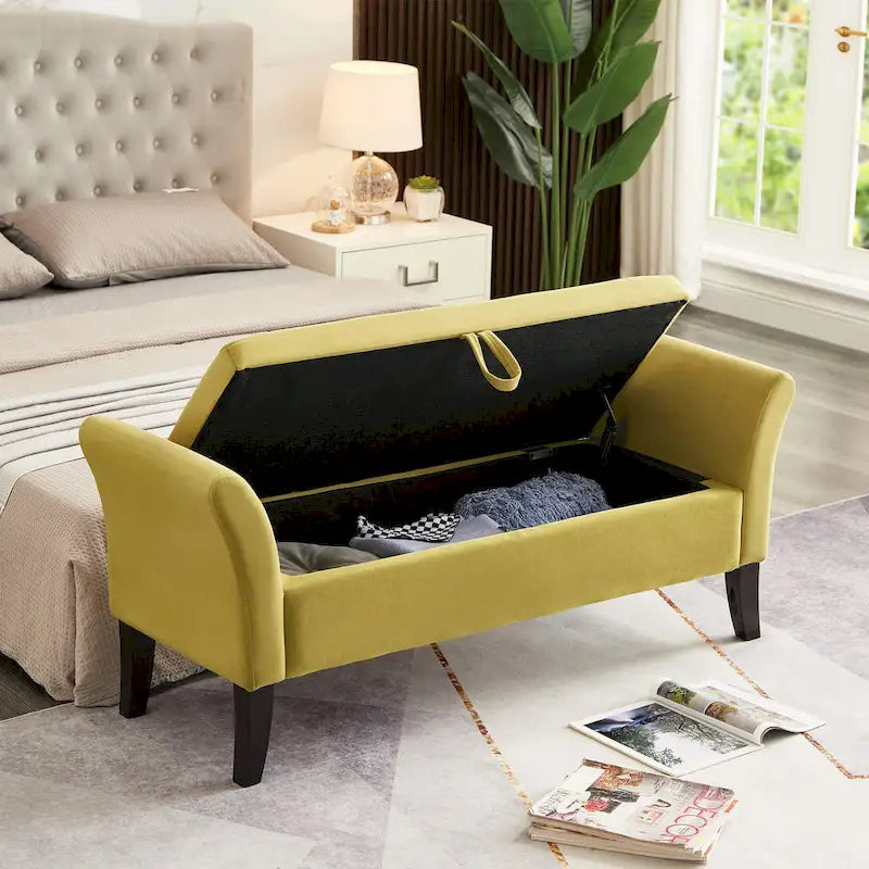 Banc de rangement armé pour entrée de chambre à coucher/salon