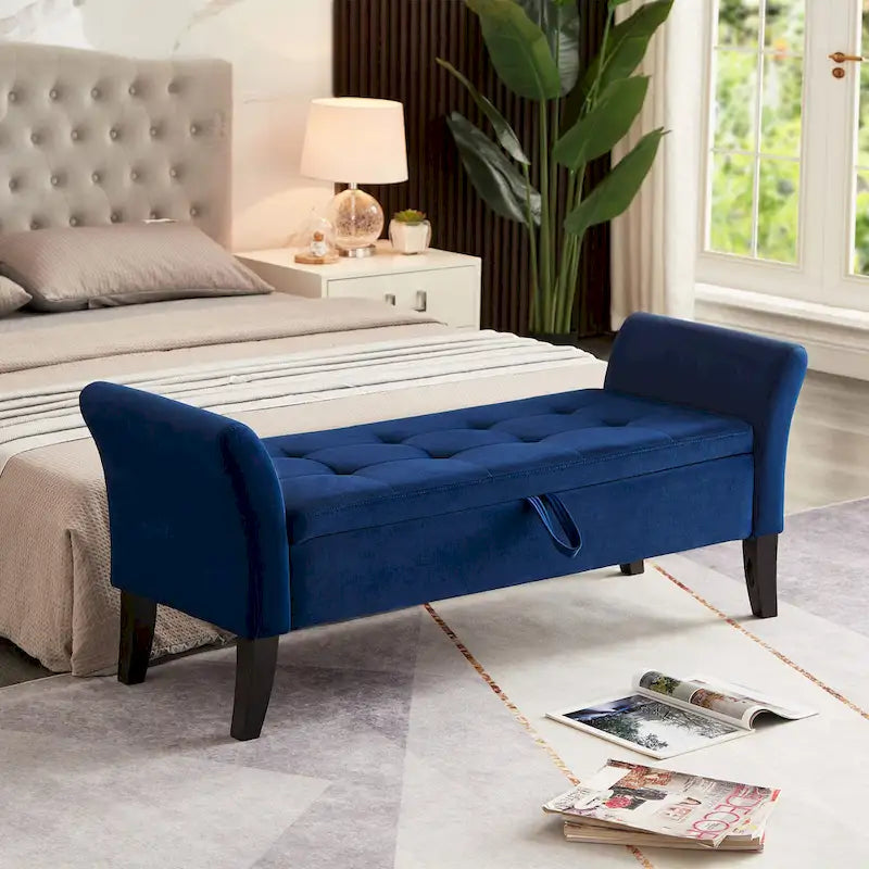 Banc de rangement armé pour entrée de chambre à coucher/salon