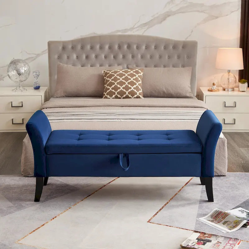 Banc de rangement armé pour entrée de chambre à coucher/salon