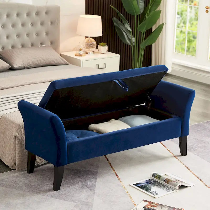 Banc de rangement armé pour entrée de chambre à coucher/salon
