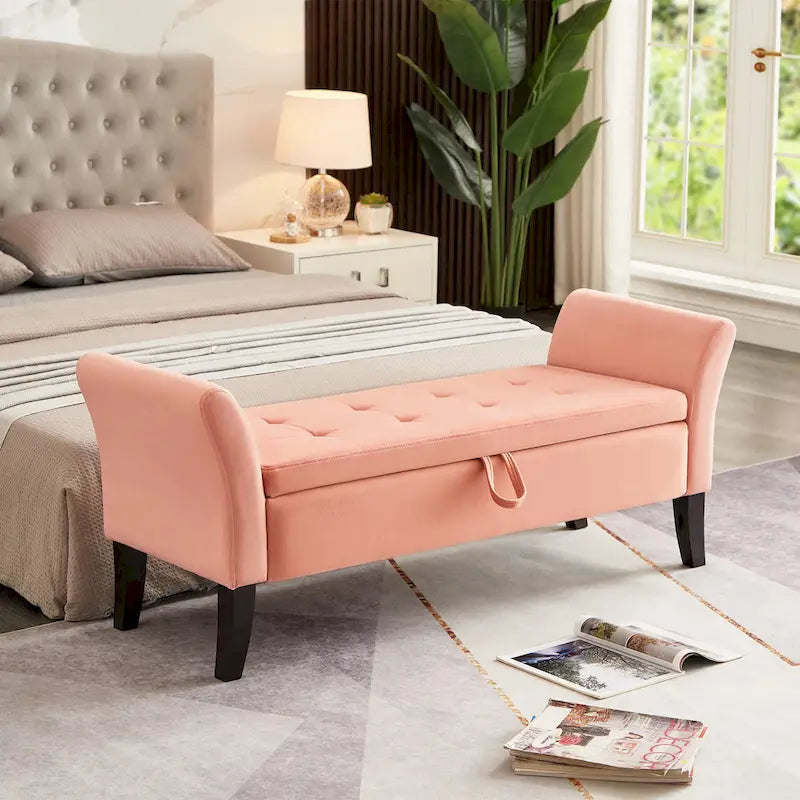 Banc de rangement armé pour entrée de chambre à coucher/salon