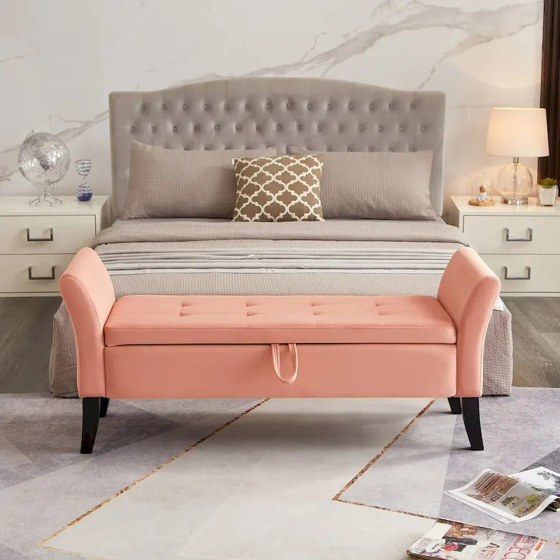 Banc de rangement armé pour entrée de chambre à coucher/salon