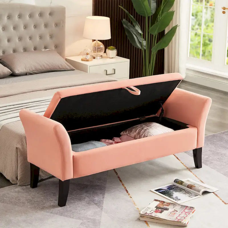 Banc de rangement armé pour entrée de chambre à coucher/salon