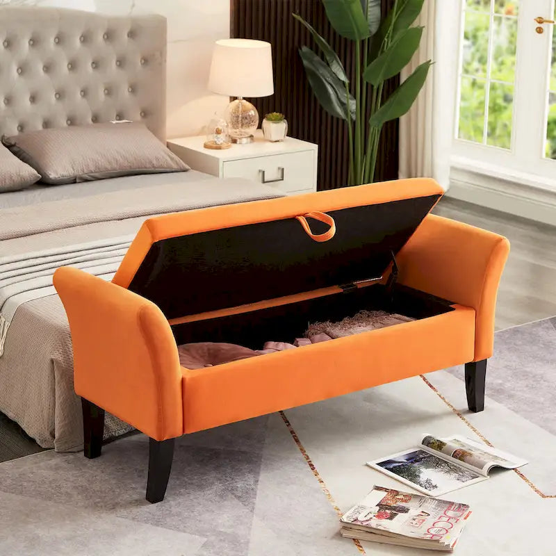 Banc de rangement armé pour entrée de chambre à coucher/salon