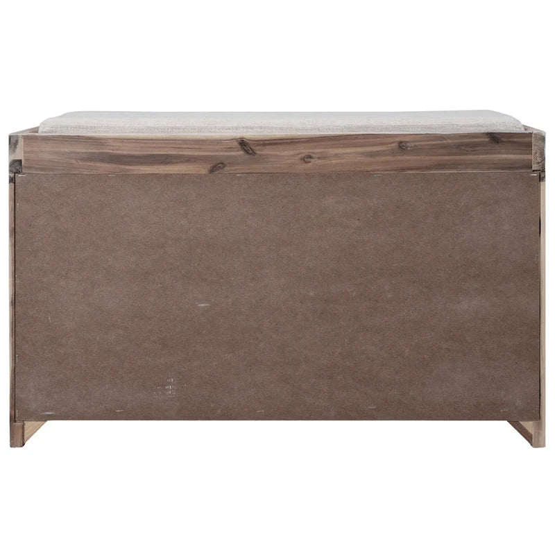 Banc de rangement avec panier amovible et 2 tiroirs