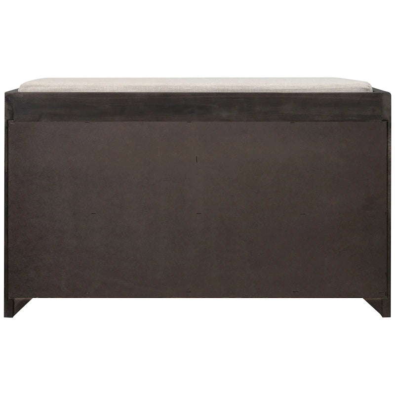 Banc de rangement avec panier amovible et 2 tiroirs
