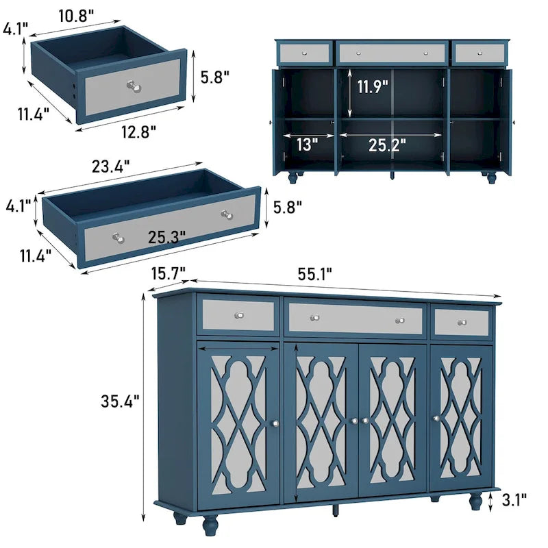 Armoire d'appoint avec miroir