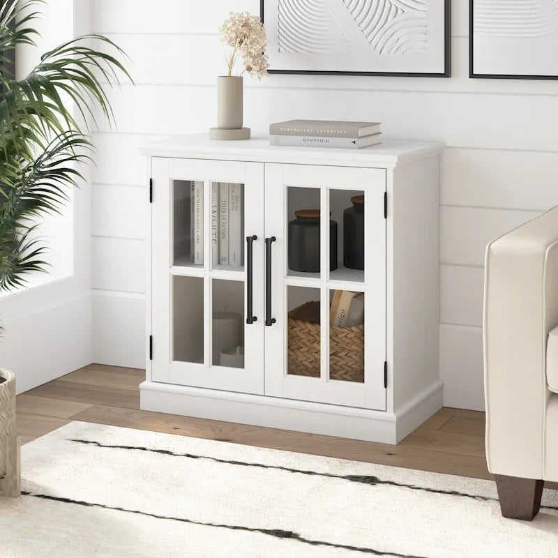 Meuble de rangement avec portes vitrées