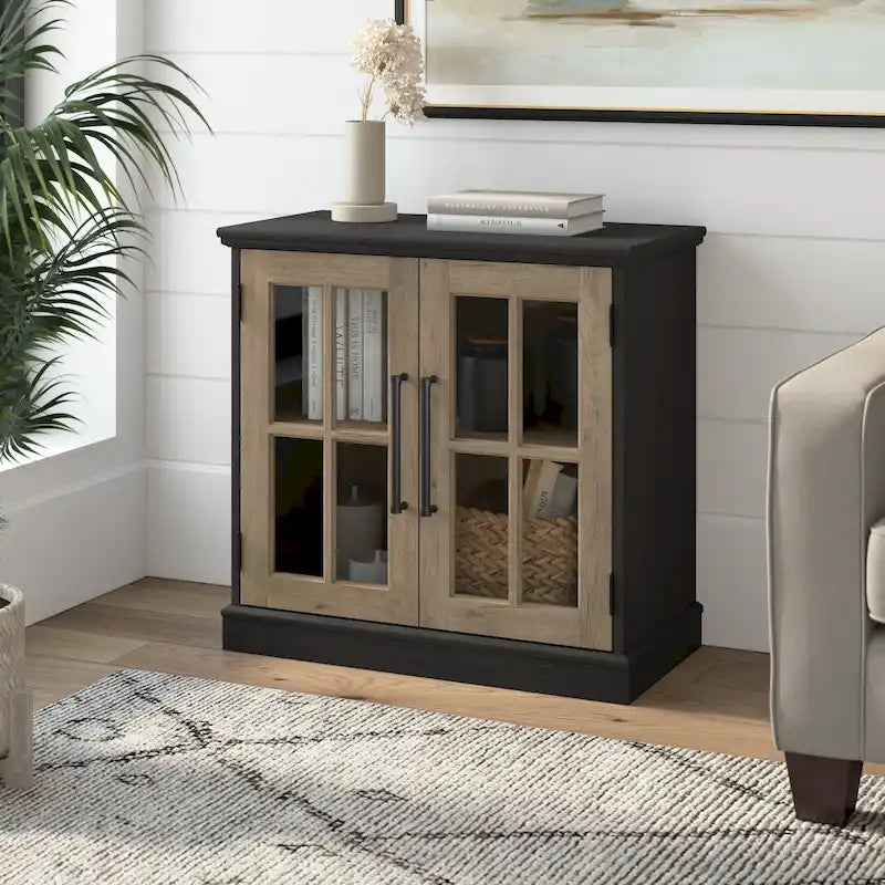 Meuble de rangement avec portes vitrées