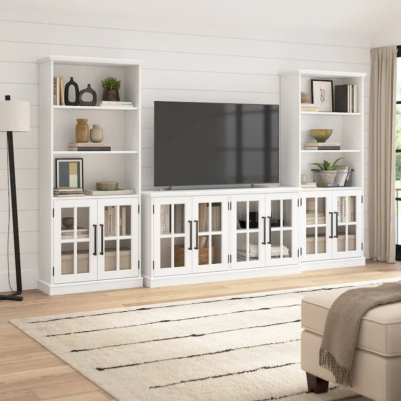Meuble de rangement avec portes vitrées