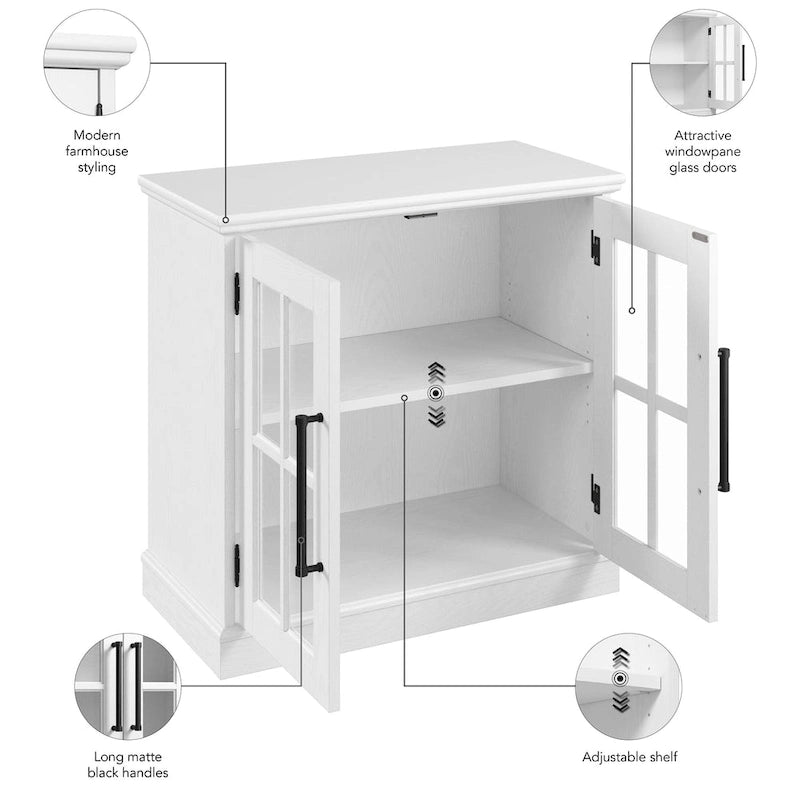 Meuble de rangement avec portes vitrées