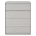 Classeur latéral à 4 tiroirs de 42 po de large, gris clair