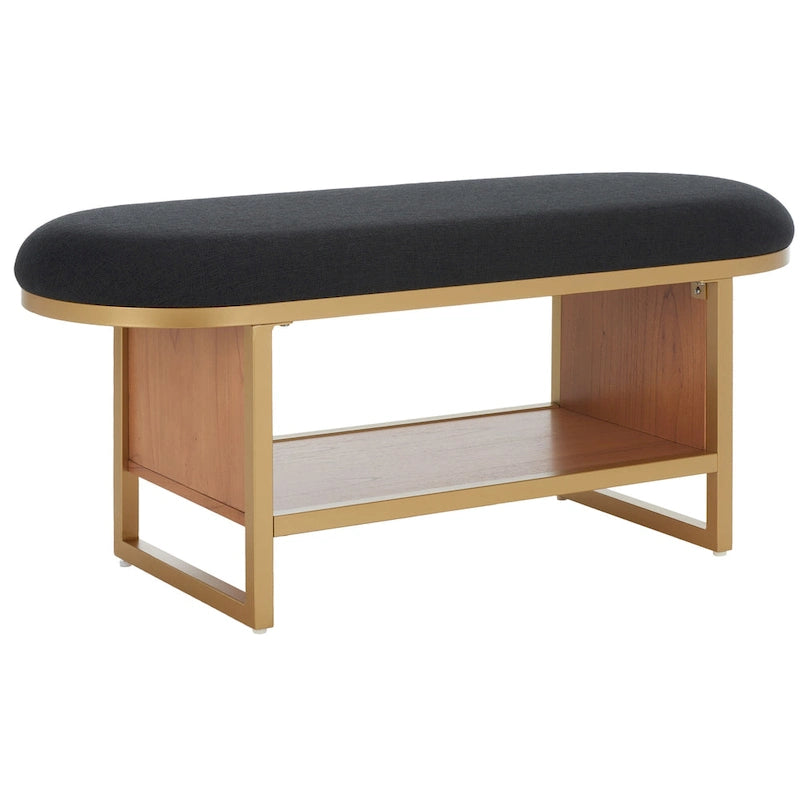 Banc de rangement ouvert avec coussin - 42 L x 15 P x 18 H - 42Lx15Px18H