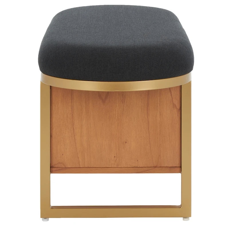 Banc de rangement ouvert avec coussin - 42 L x 15 P x 18 H - 42Lx15Px18H