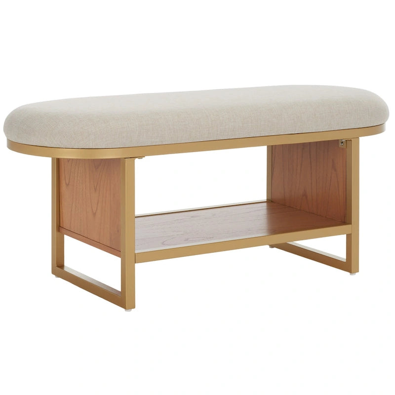 Banc de rangement ouvert avec coussin - 42 L x 15 P x 18 H - 42Lx15Px18H