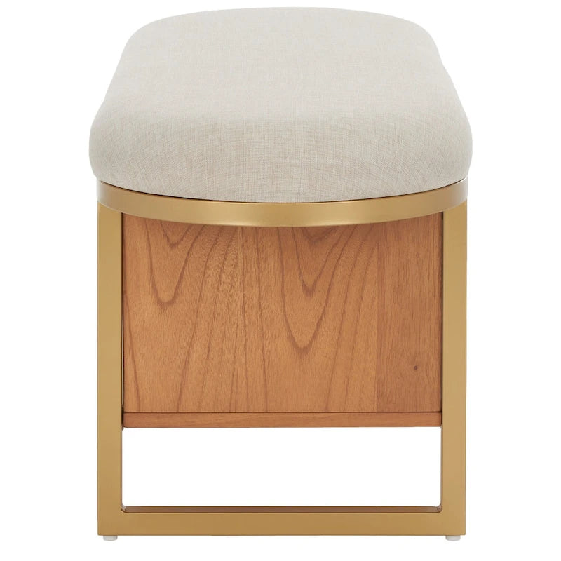 Banc de rangement ouvert avec coussin - 42 L x 15 P x 18 H - 42Lx15Px18H