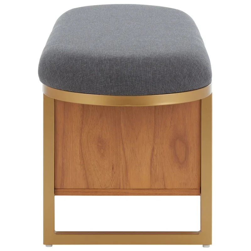 Banc de rangement ouvert avec coussin - 42 L x 15 P x 18 H - 42Lx15Px18H