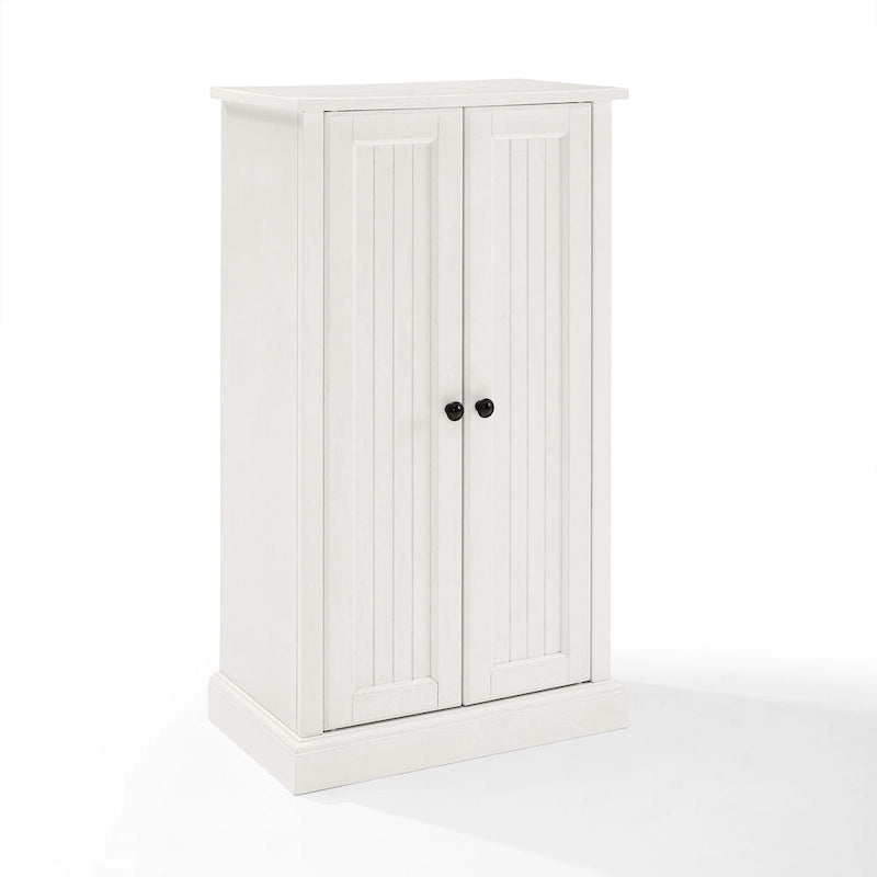 Armoire d'appoint blanche patinée