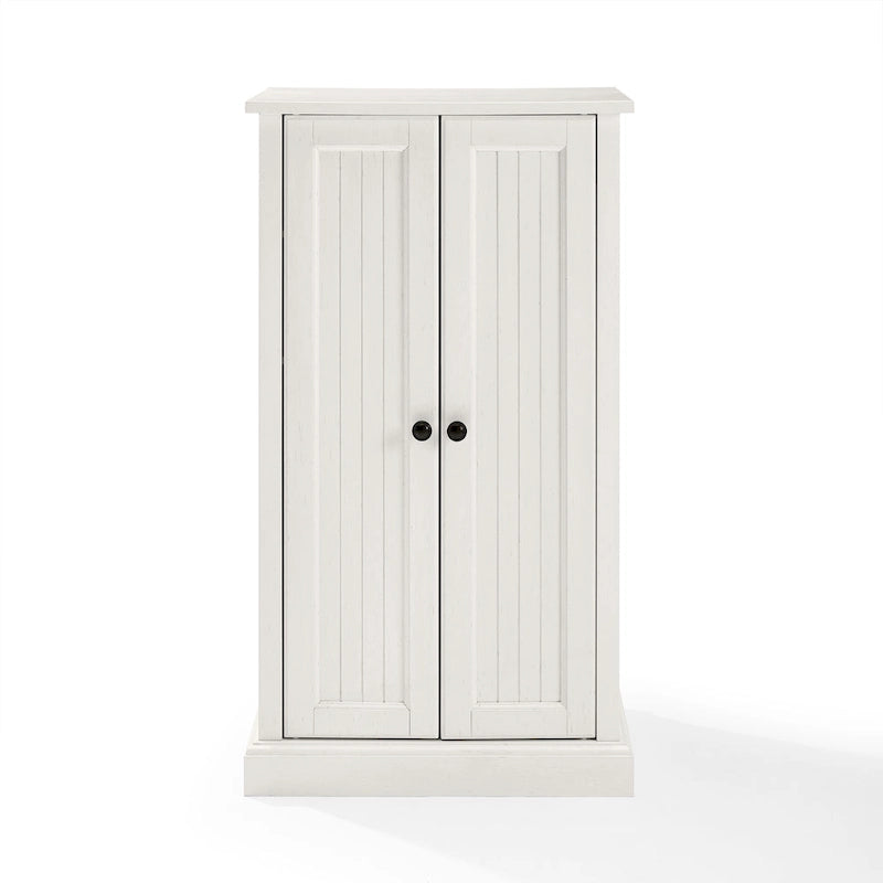 Armoire d'appoint blanche patinée