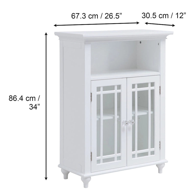 Meuble d'appoint à deux portes sur pied