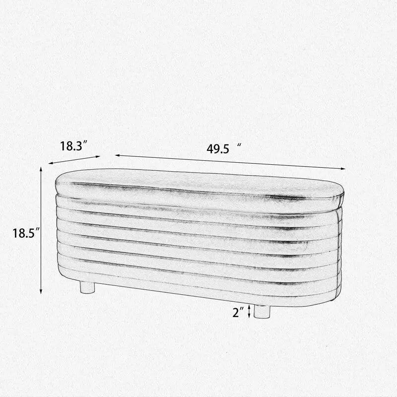 Banc de rangement moderne en cuir synthétique, Pouf capitonné pour entrée