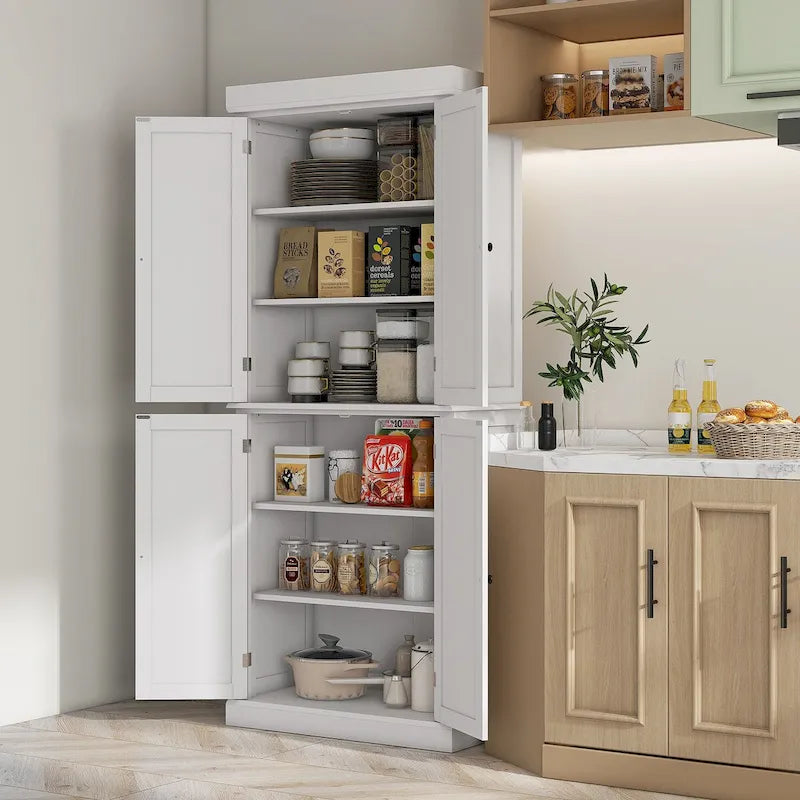 Armoire de rangement autoportante de 184 cm pour cuisine/garde-manger