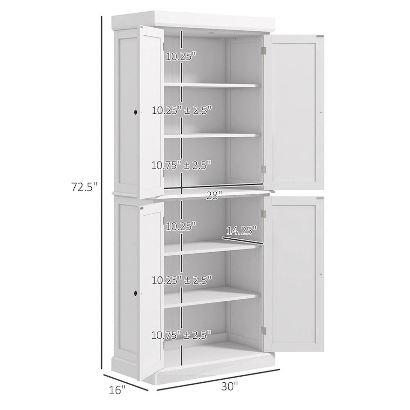 Armoire de rangement autoportante de 184 cm pour cuisine/garde-manger